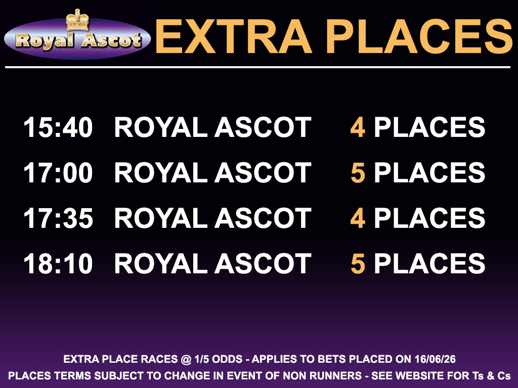 ROYAL ASCOT - EXTRA PLACES